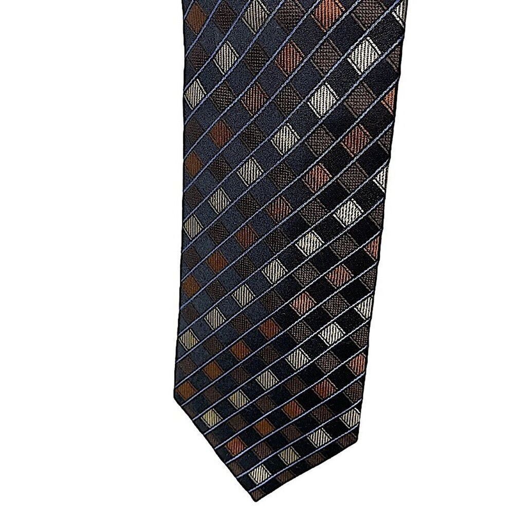 Valerio Garati Tie 100% Silk Corpcore Geometric Squares Handmade Classic